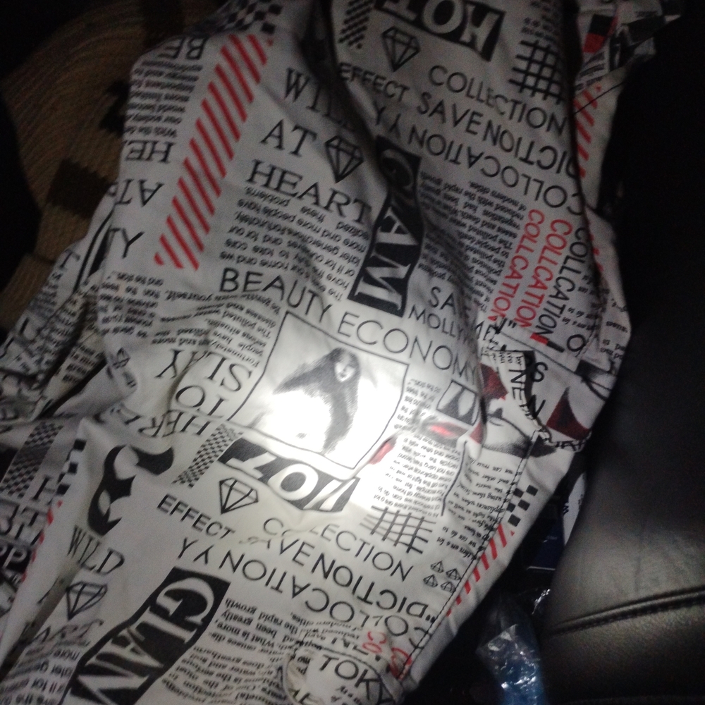 VIP Black and White Graphic Sweatpants